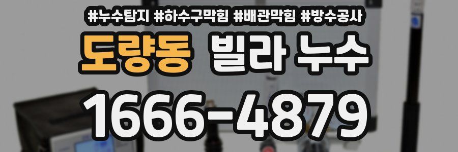 도량동 빌라 누수