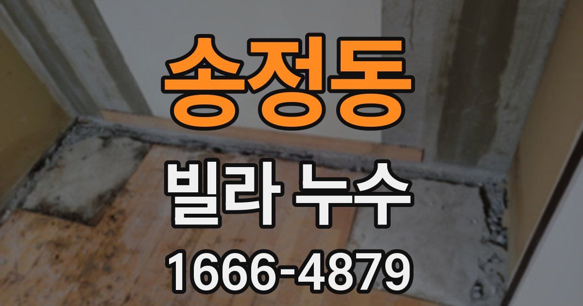 송정동 빌라 누수