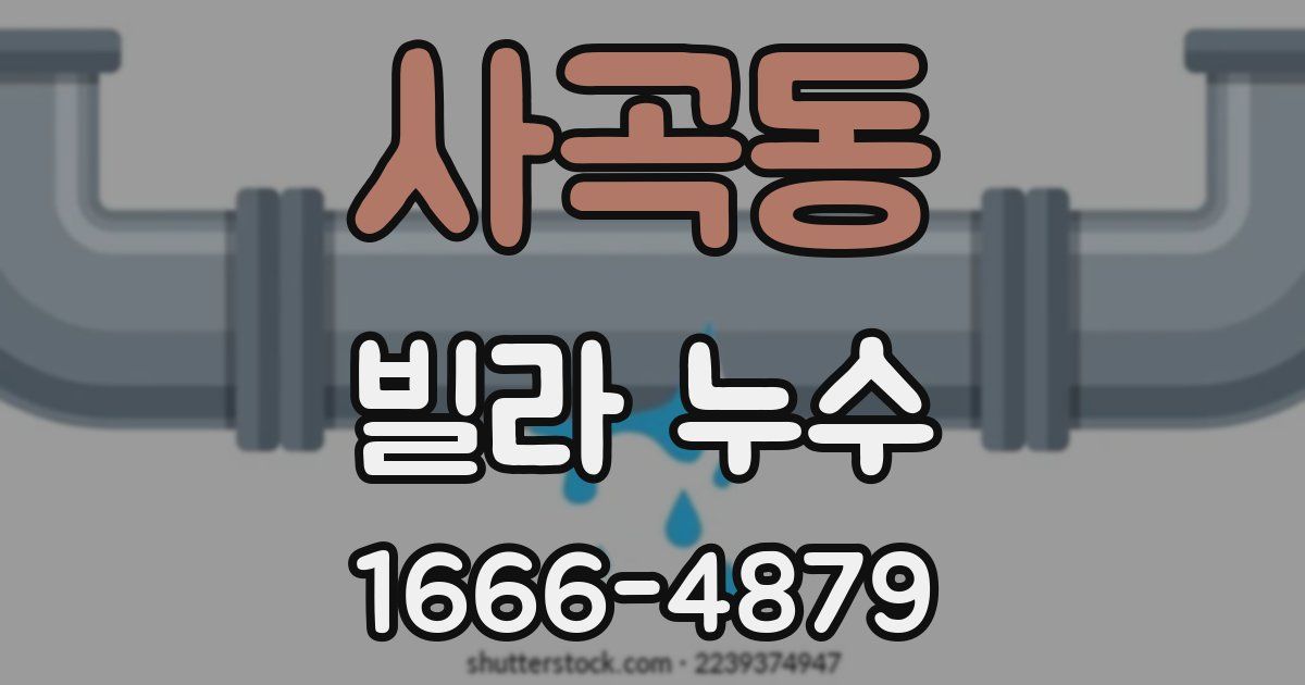 사곡동 빌라 누수