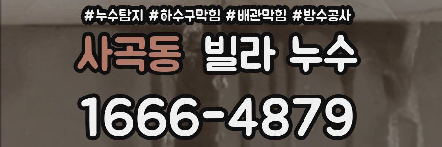 사곡동 빌라 누수