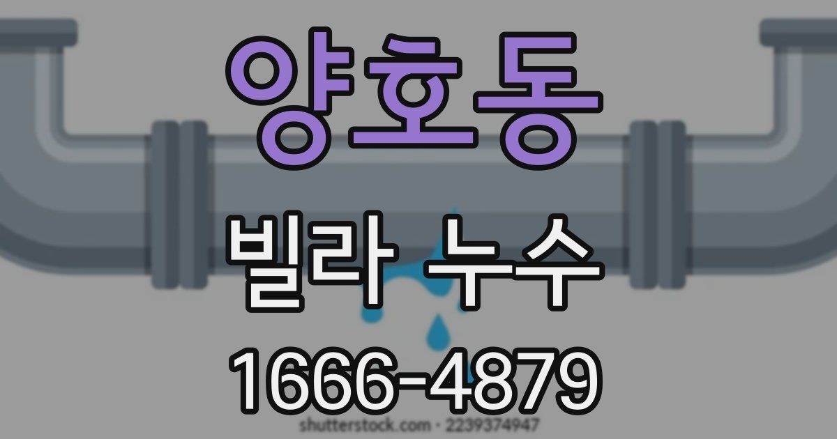 양호동 빌라 누수