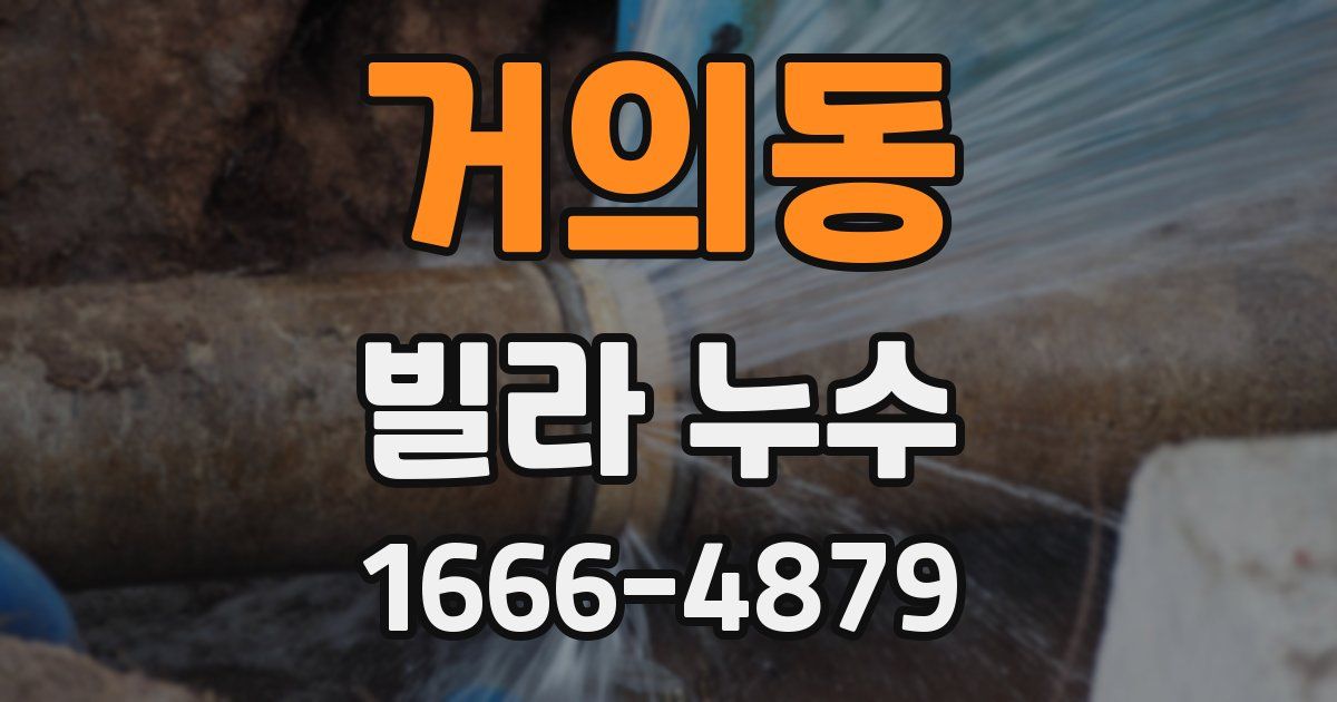 거의동 빌라 누수