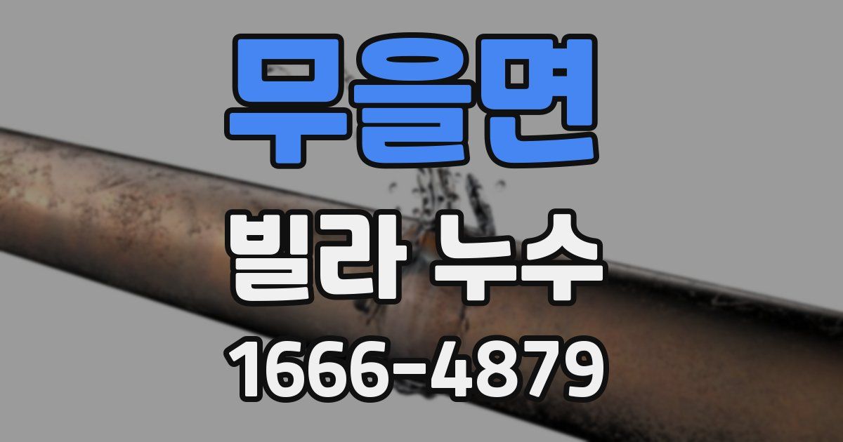 무을면 빌라 누수