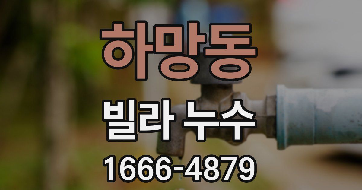 하망동 빌라 누수