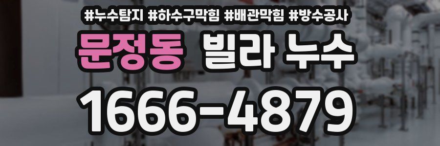 문정동 빌라 누수