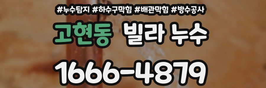 고현동 빌라 누수