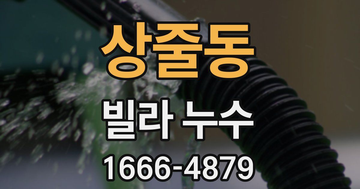 상줄동 빌라 누수