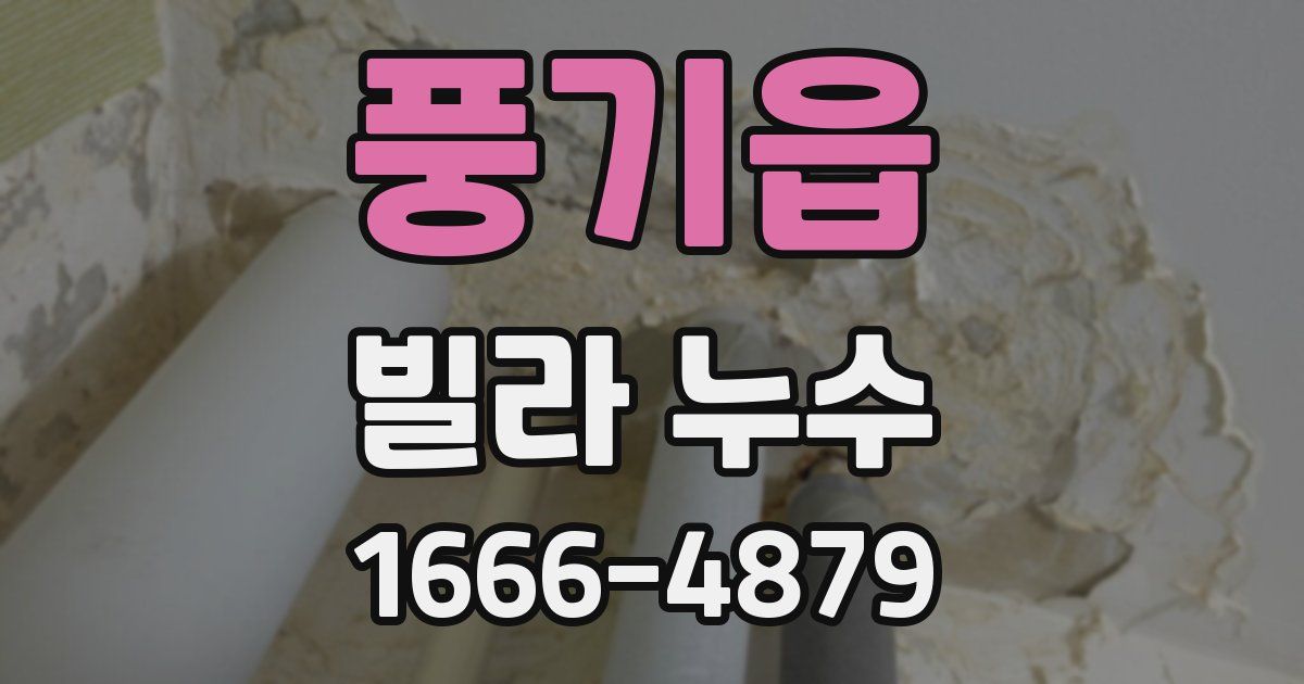 풍기읍 빌라 누수