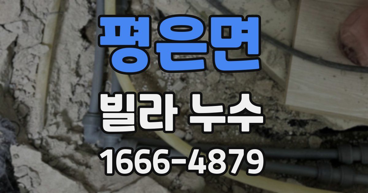 평은면 빌라 누수