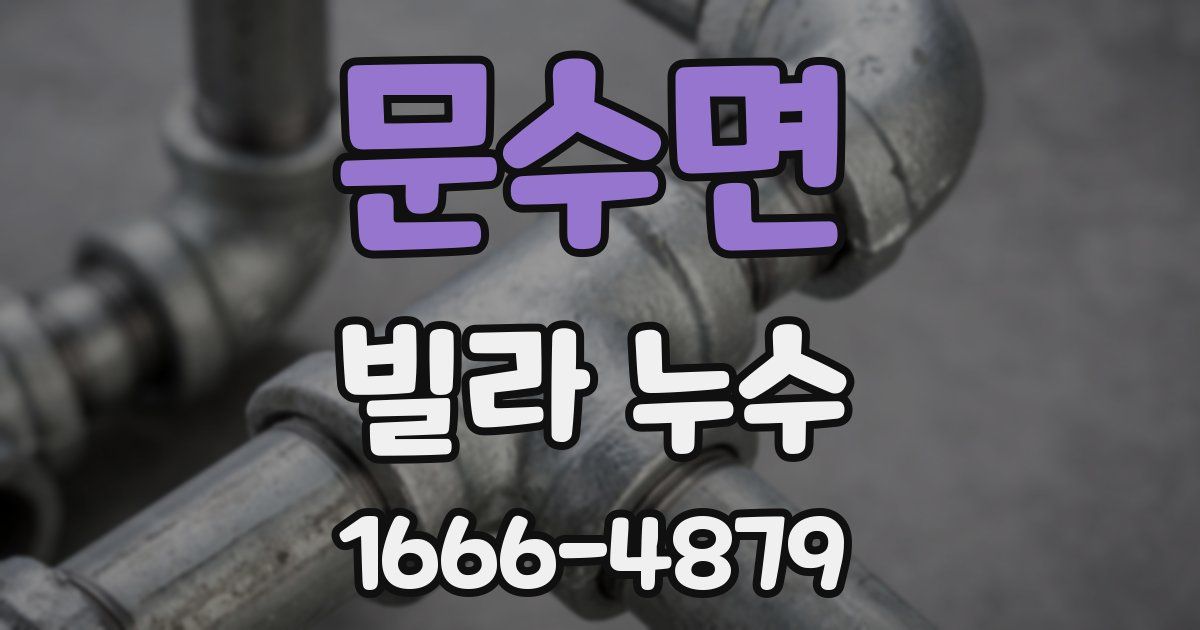 문수면 빌라 누수