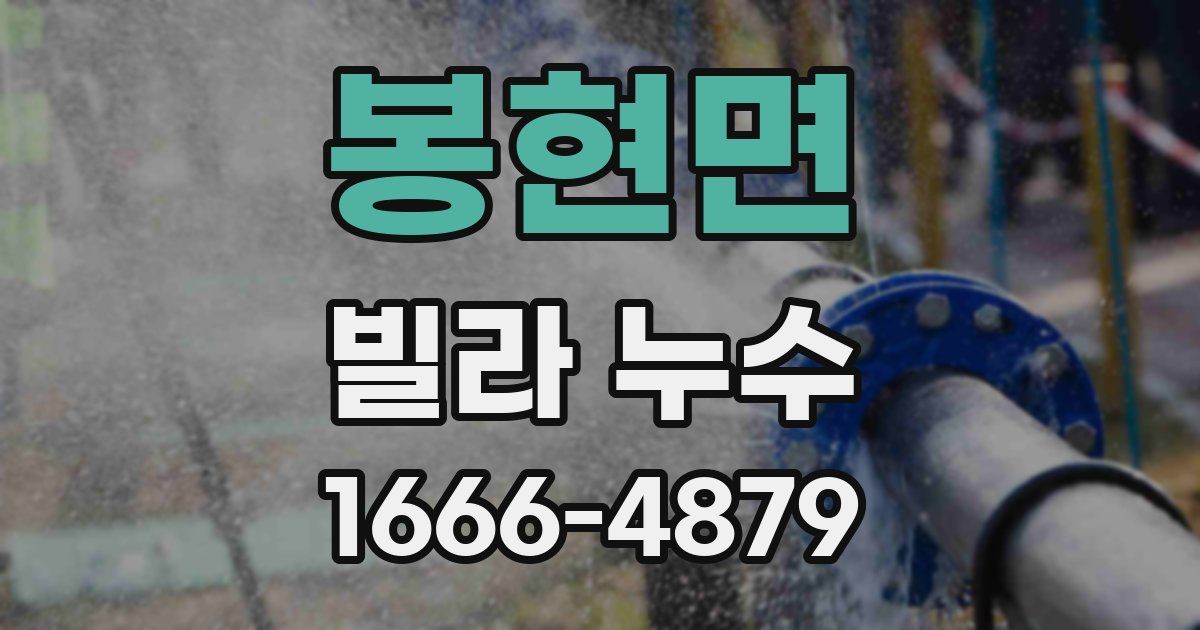 봉현면 빌라 누수