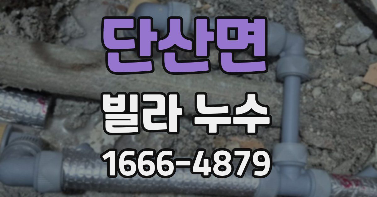 단산면 빌라 누수
