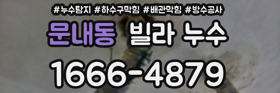 문내동 빌라 누수