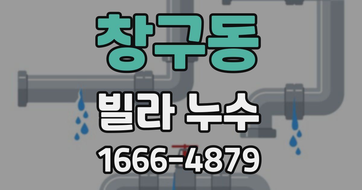 창구동 빌라 누수