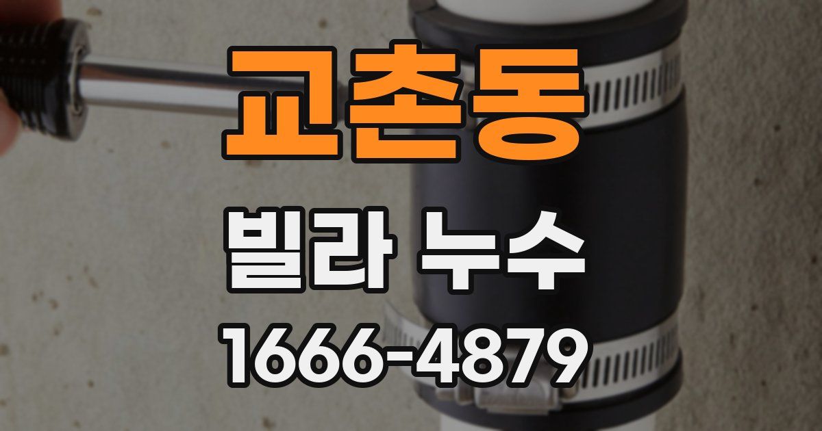교촌동 빌라 누수