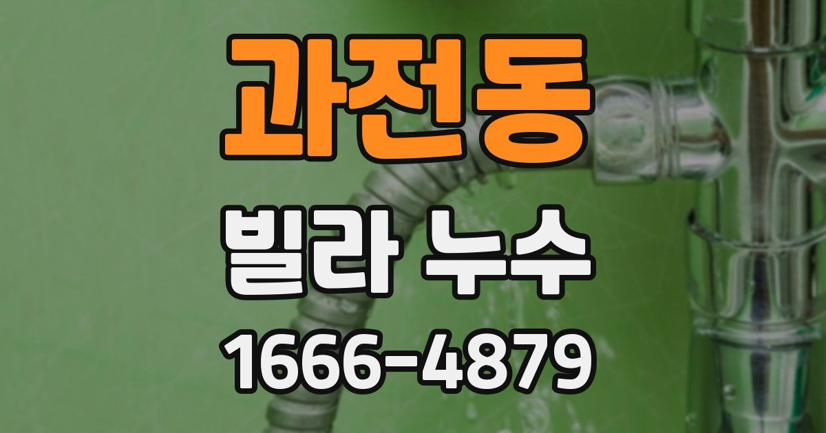 과전동 빌라 누수