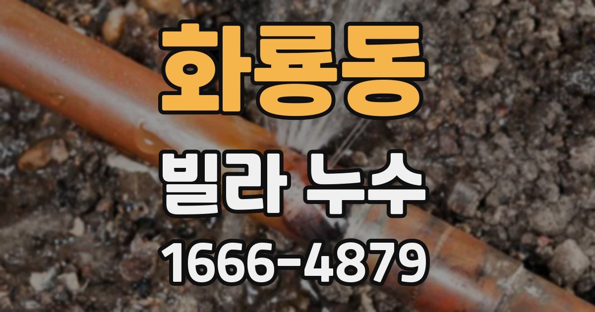 화룡동 빌라 누수