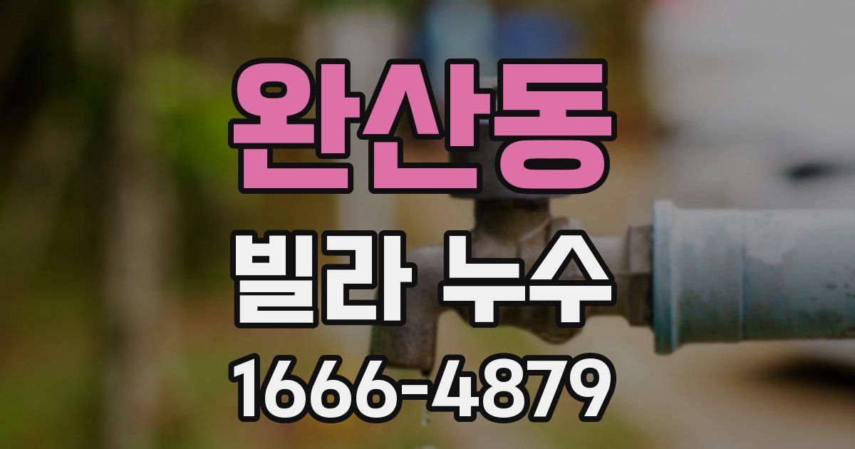 완산동 빌라 누수