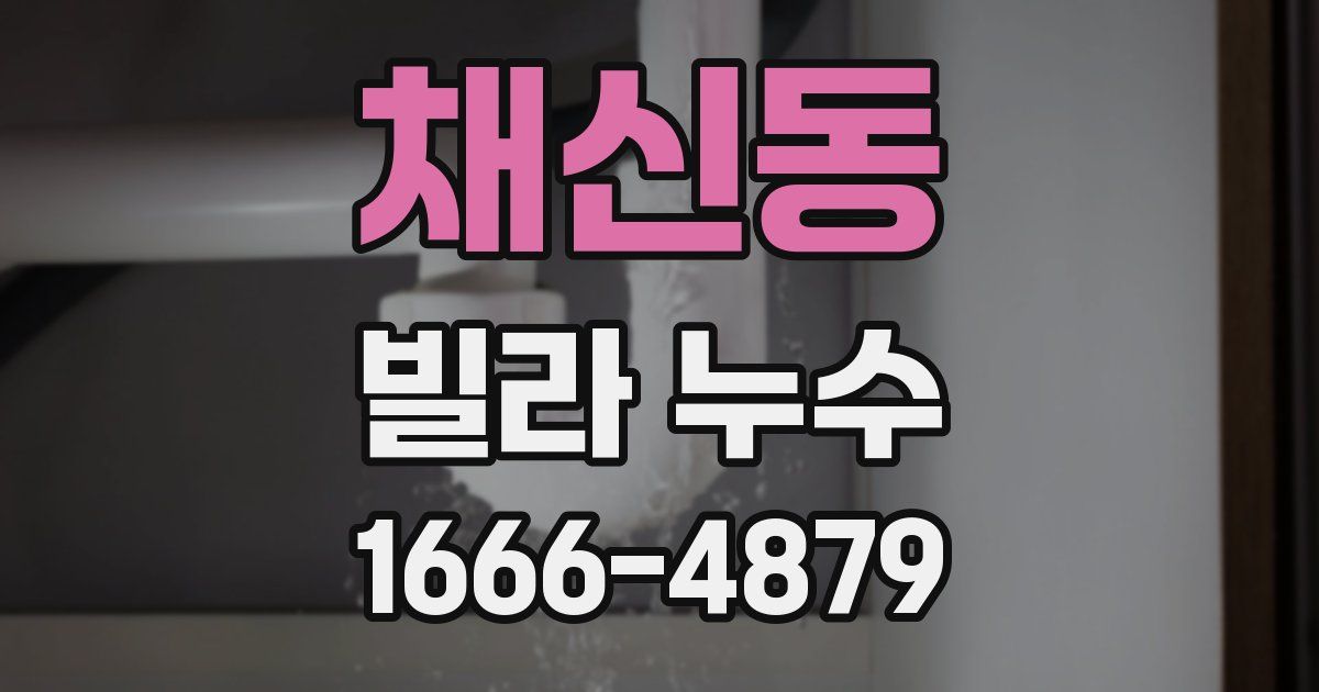 채신동 빌라 누수