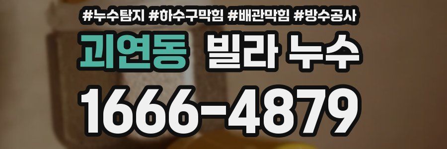 괴연동 빌라 누수