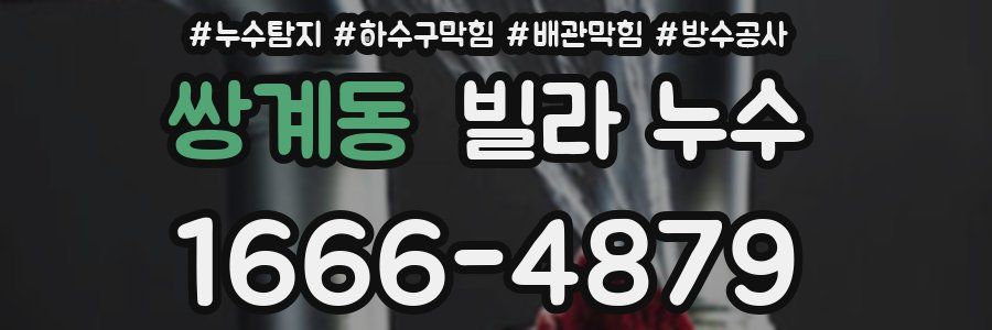 쌍계동 빌라 누수