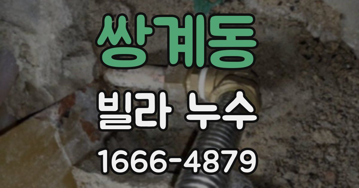 쌍계동 빌라 누수
