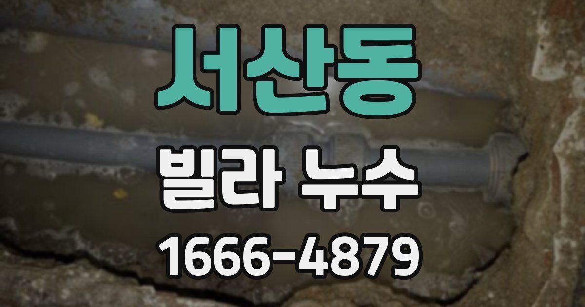 서산동 빌라 누수
