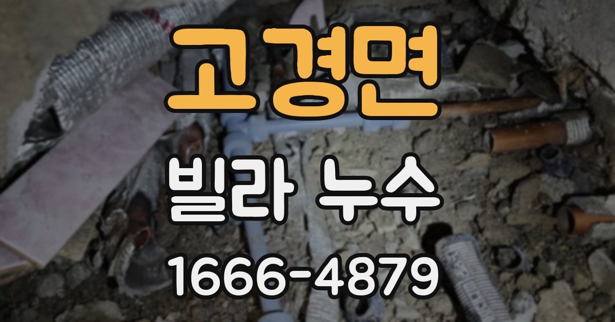 고경면 빌라 누수