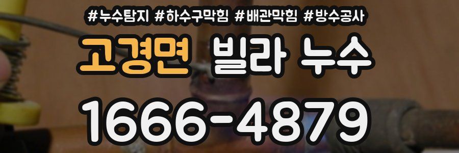 고경면 빌라 누수