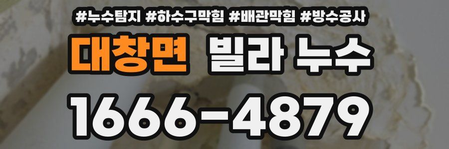 대창면 빌라 누수