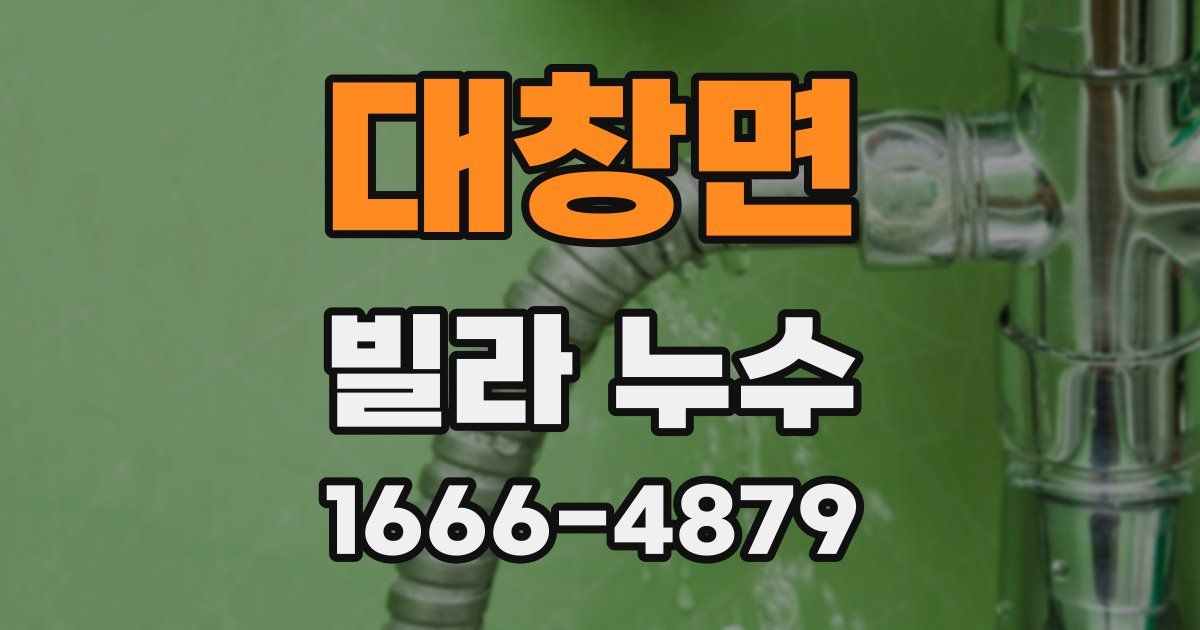 대창면 빌라 누수