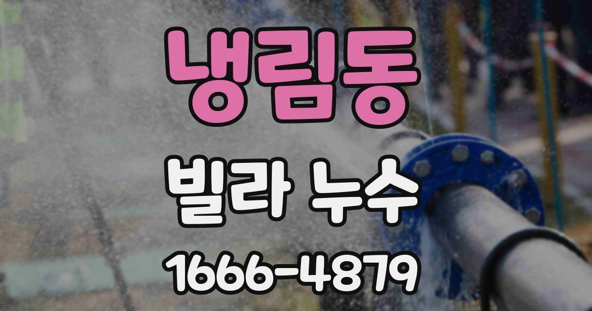 냉림동 빌라 누수