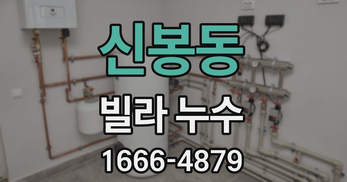 신봉동 빌라 누수