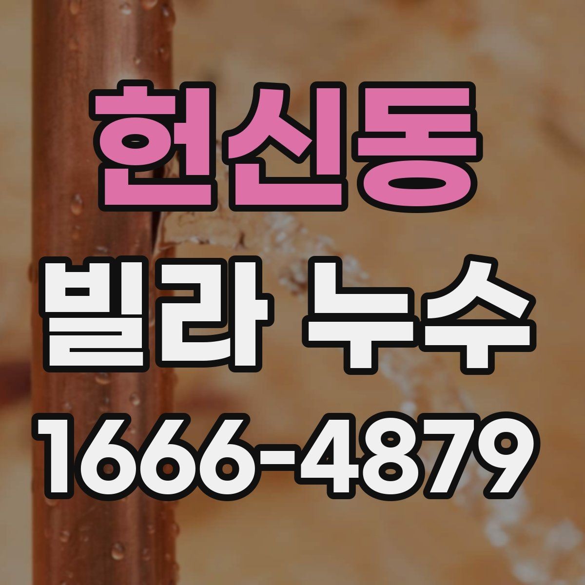 헌신동 빌라 누수 발생 구역별 대응 방법