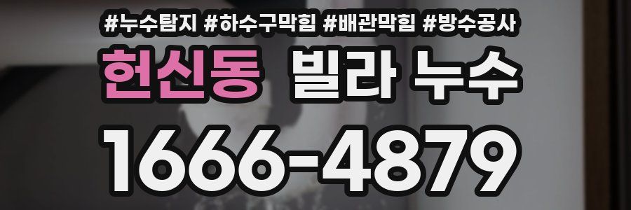 헌신동 빌라 누수