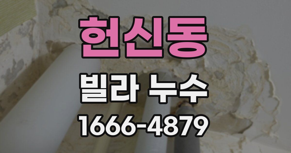 헌신동 빌라 누수