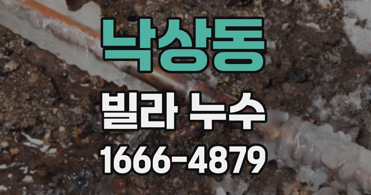 낙상동 빌라 누수
