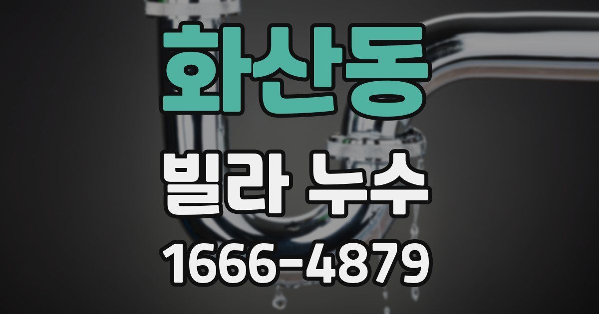 화산동 빌라 누수
