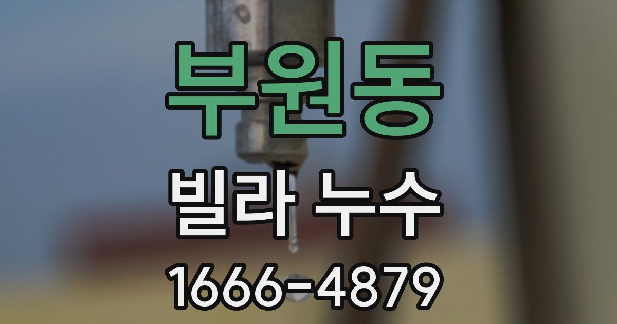 부원동 빌라 누수