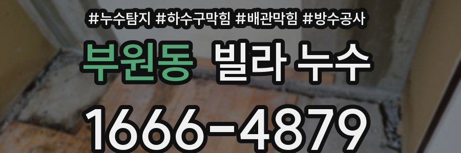 부원동 빌라 누수