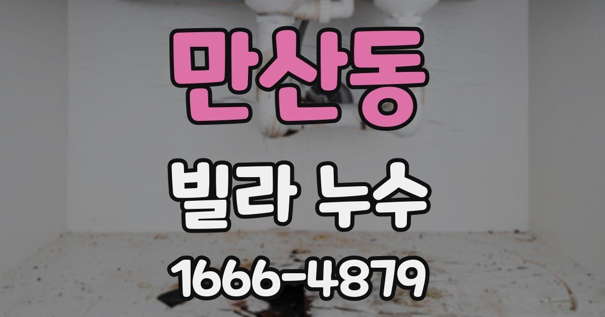 만산동 빌라 누수