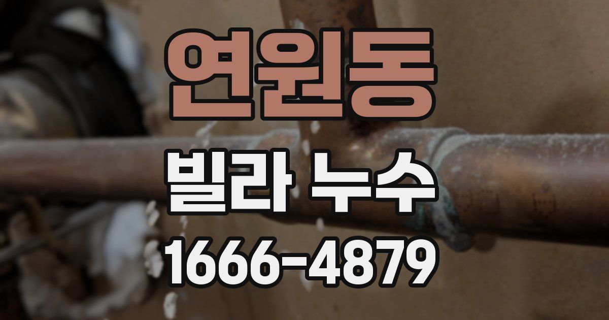 연원동 빌라 누수