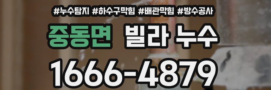 중동면 빌라 누수