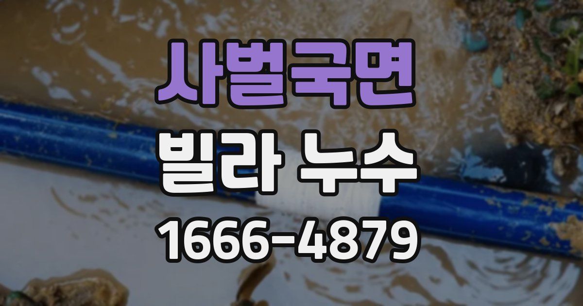 사벌국면 빌라 누수