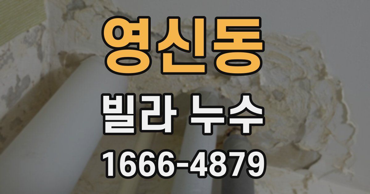 영신동 빌라 누수