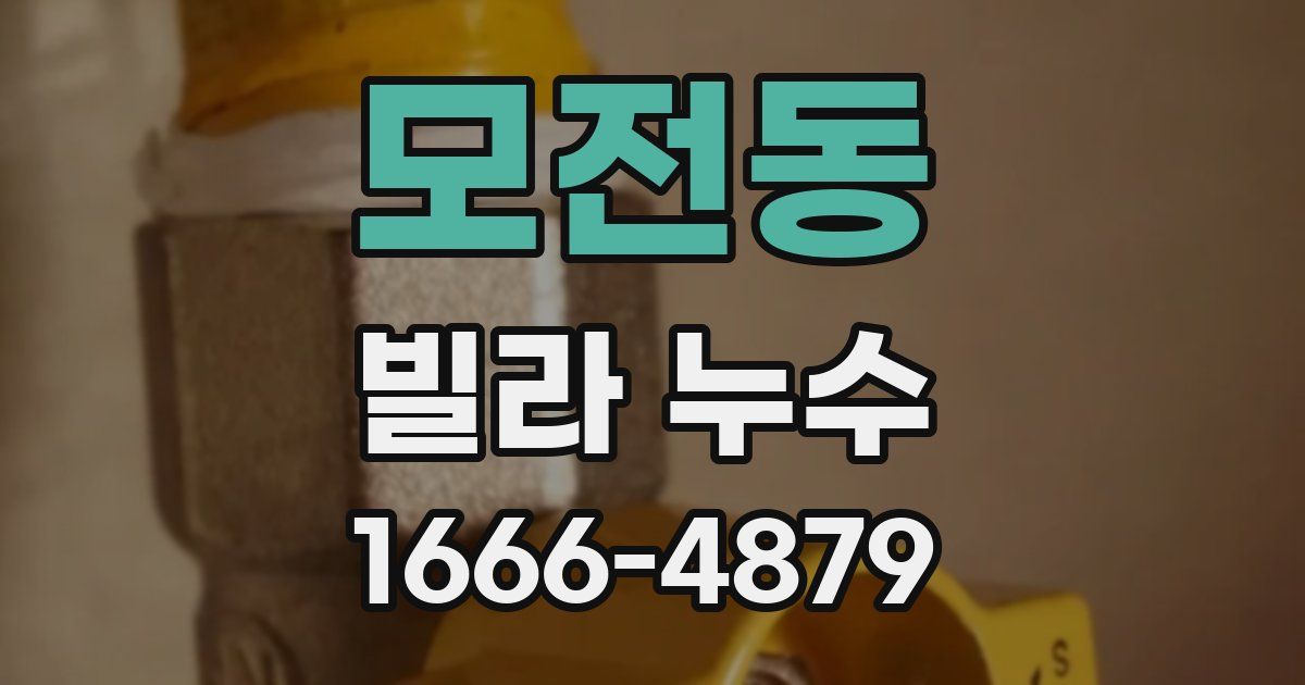 모전동 빌라 누수