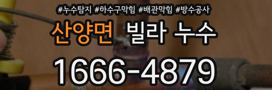 산양면 빌라 누수