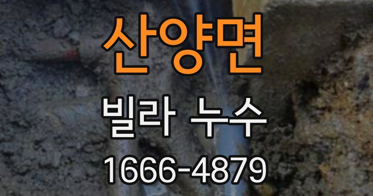 산양면 빌라 누수