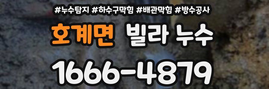 호계면 빌라 누수
