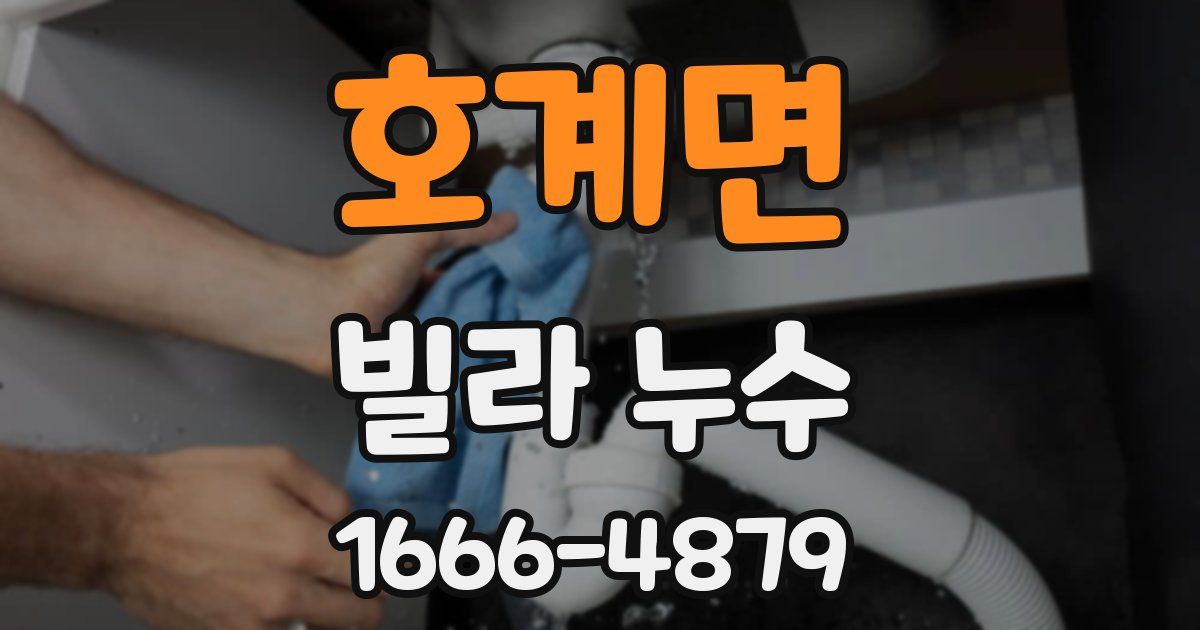 호계면 빌라 누수
